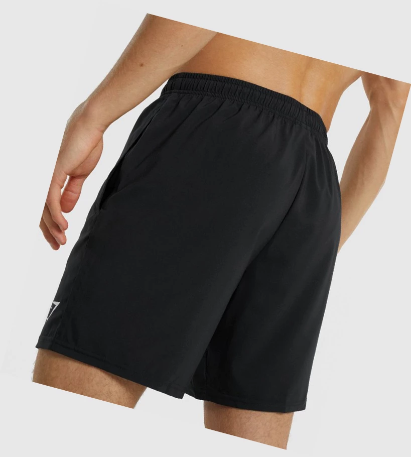 Gymshark Arrival Miesten Shortsit Mustat | ADJFXZ091