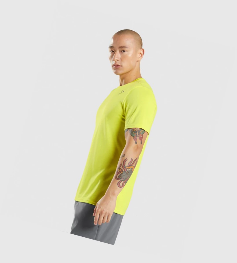 Gymshark Arrival Miesten T Paidat Keltainen | QFWXKY417