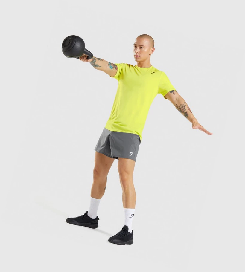 Gymshark Arrival Miesten T Paidat Keltainen | QFWXKY417