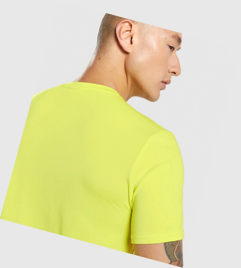 Gymshark Arrival Miesten T Paidat Keltainen | QFWXKY417