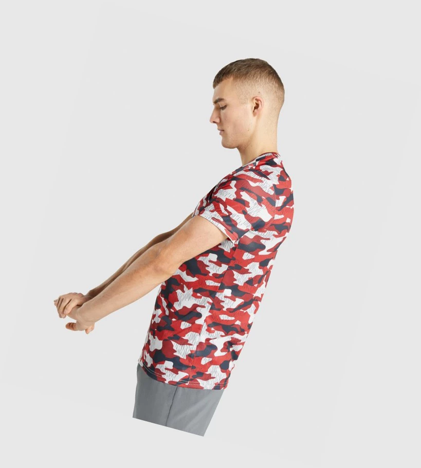 Gymshark Arrival Miesten T Paidat Punainen | DOWKRJ510