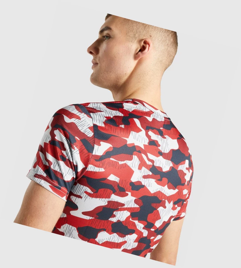 Gymshark Arrival Miesten T Paidat Punainen | DOWKRJ510