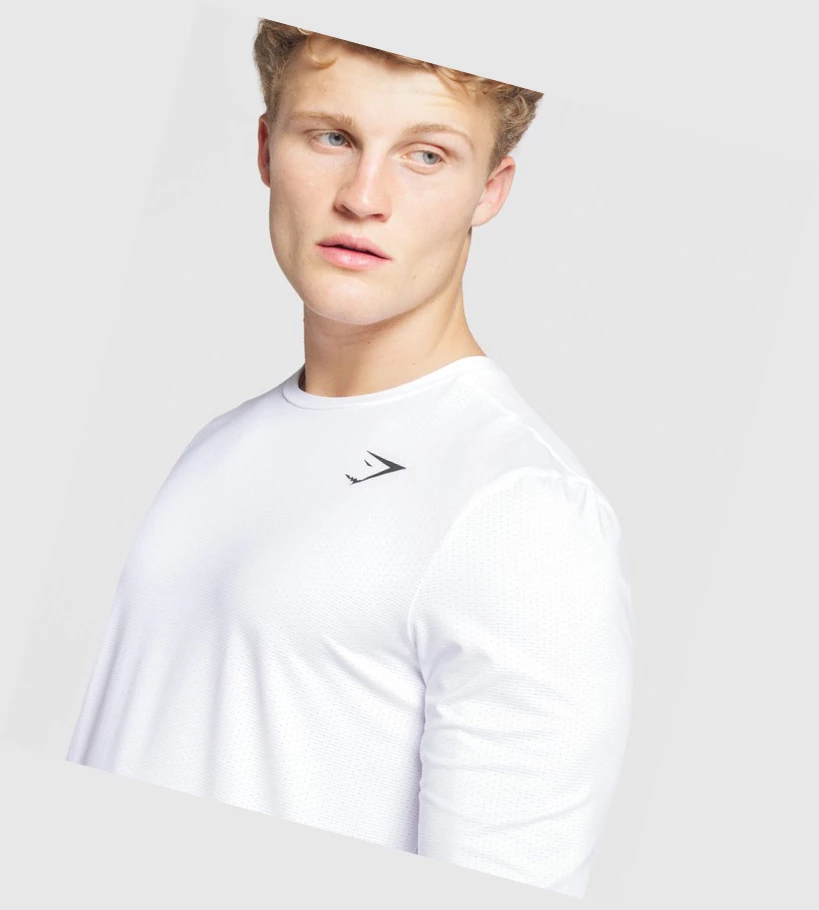 Gymshark Arrival Miesten T Paidat Valkoinen | RBYWIK012