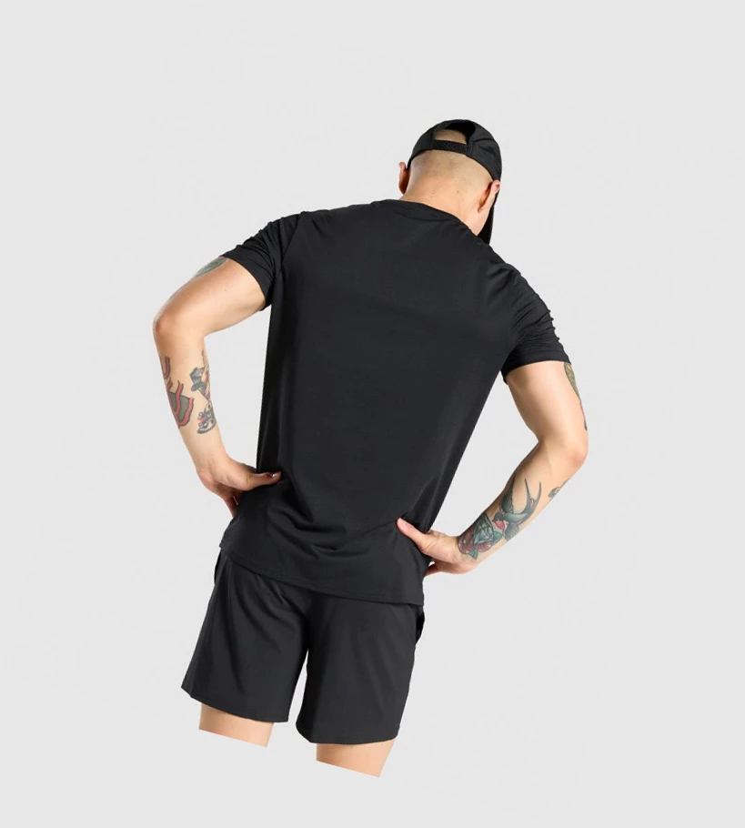 Gymshark Arrival Regular Fit Miesten T Paidat Mustat | GWLVRT453