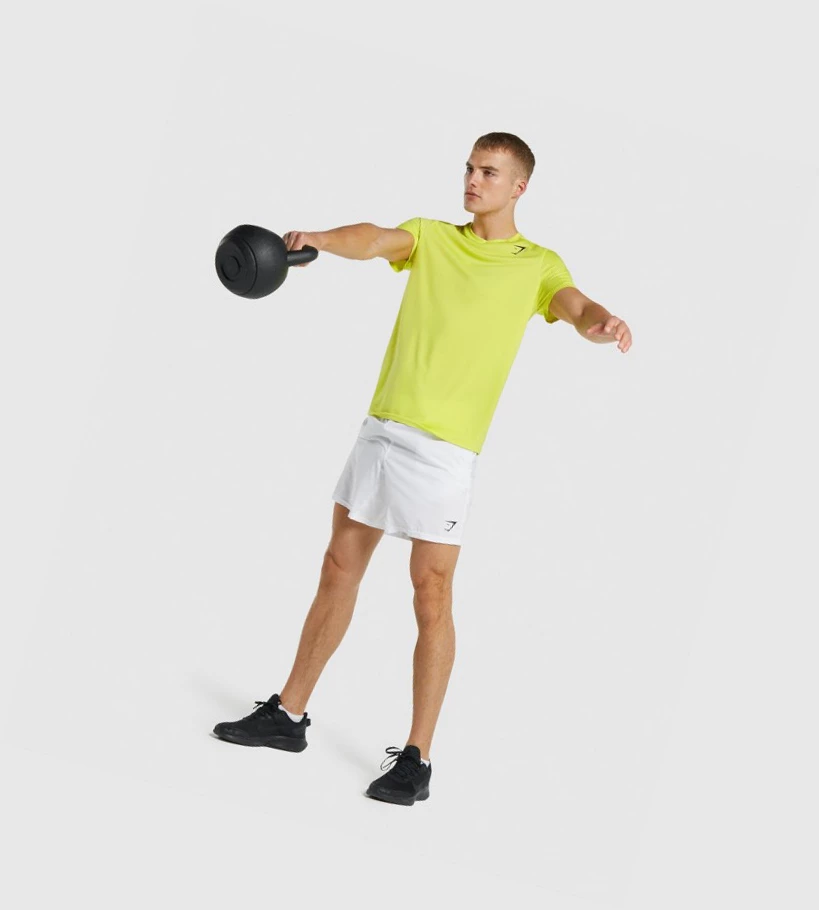 Gymshark Arrival Regular Fit Miesten T Paidat Keltainen | MOQDBG856