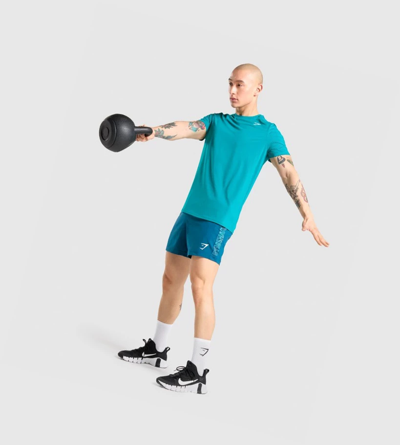 Gymshark Arrival Regular Fit Miesten T Paidat Turkoosi | TCQNID351
