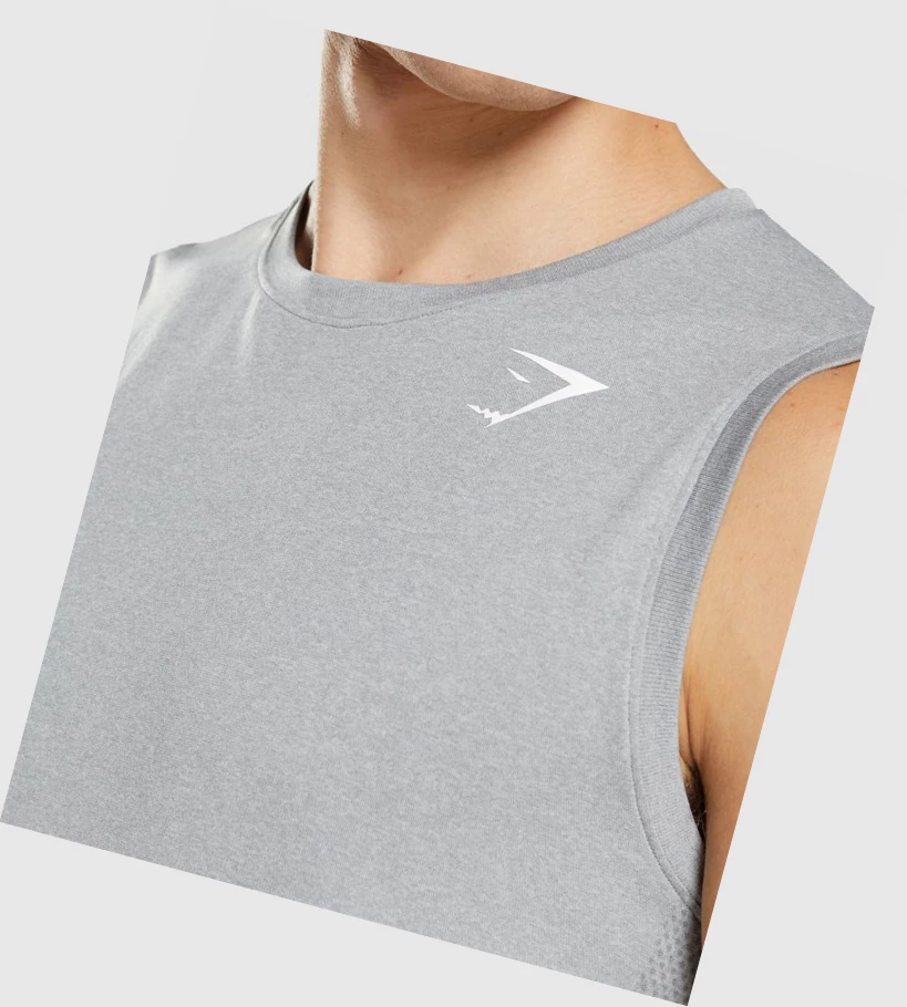 Gymshark Arrival Seamless Miesten Hihaton Paita Harmaat | MOCNPZ384