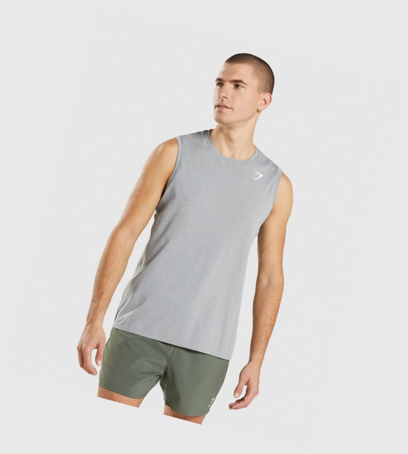 Gymshark Arrival Seamless Miesten Hihaton Paita Harmaat | MOCNPZ384