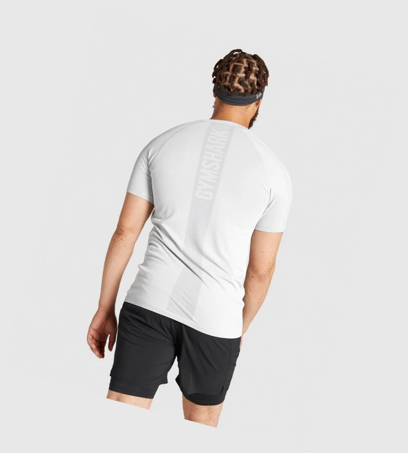 Gymshark Aspect Kevyet Seamless Miesten T Paidat Vaaleanharmaat | SDCBGI120