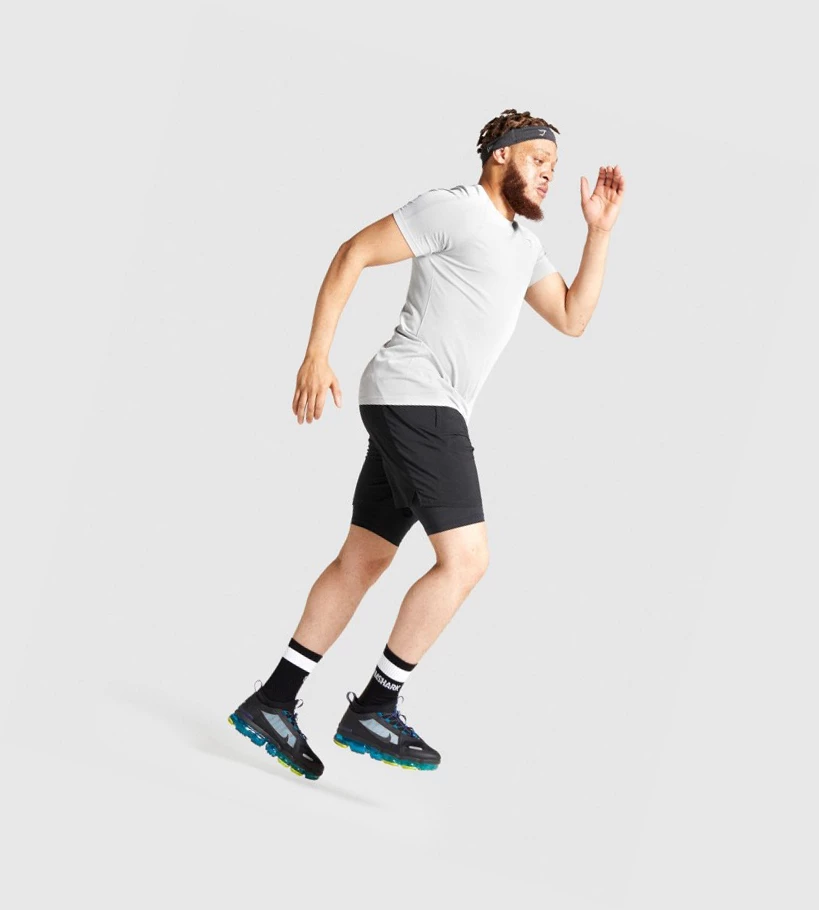 Gymshark Aspect Kevyet Seamless Miesten T Paidat Vaaleanharmaat | SDCBGI120