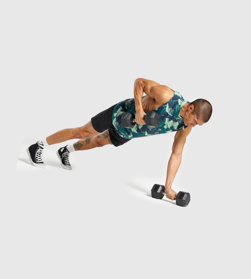 Gymshark Bold Drop Arm Miesten Hihaton Paita Vihreä | MIFXHN013