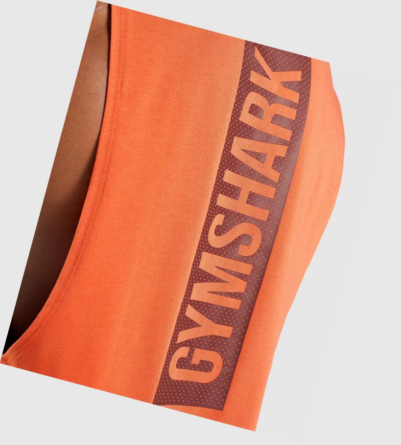 Gymshark Bold Drop Arm Miesten Hihaton Paita Oranssi | PWUZJM398