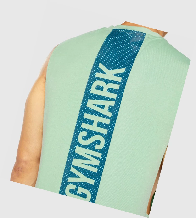 Gymshark Bold Drop Arm Miesten Hihaton Paita Vihreä | YAXMHT015