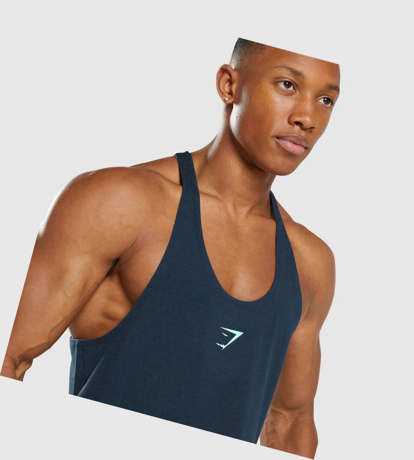 Gymshark Bold Miesten Hihaton Paita Laivastonsininen | UIPMVN704