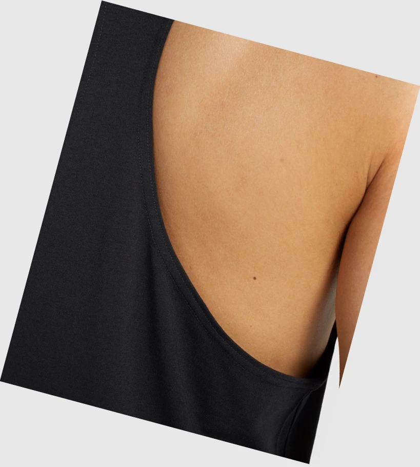 Gymshark Bold Miesten Hihaton Paita Mustat Mustat | GXZUPO423