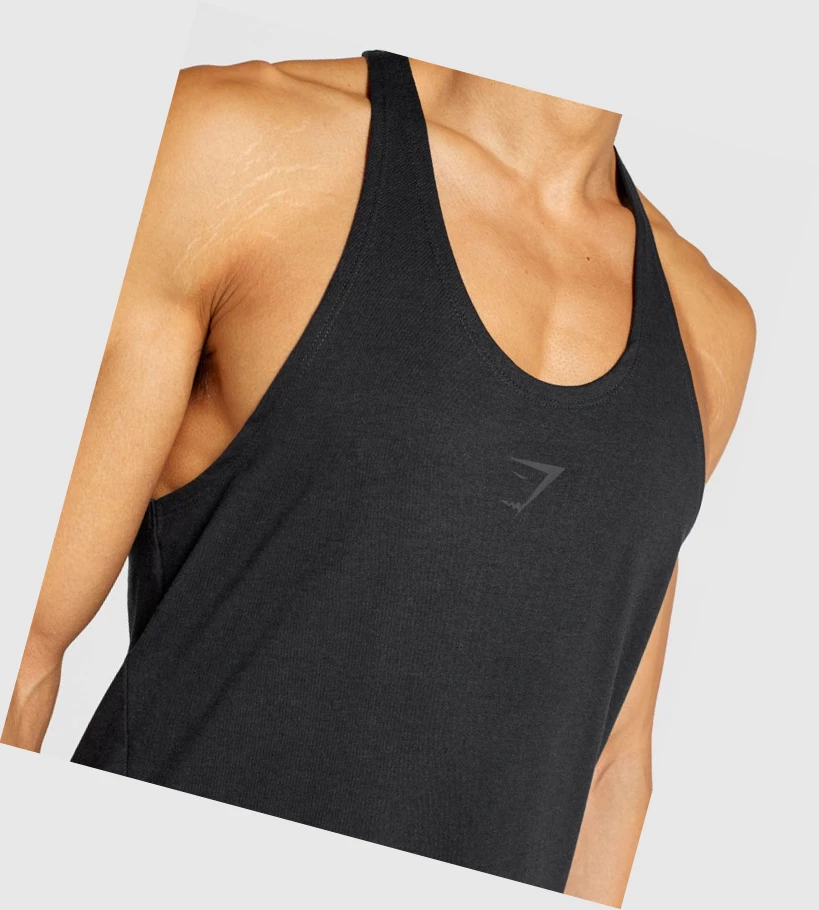 Gymshark Bold Miesten Hihaton Paita Mustat | PWYTNB394