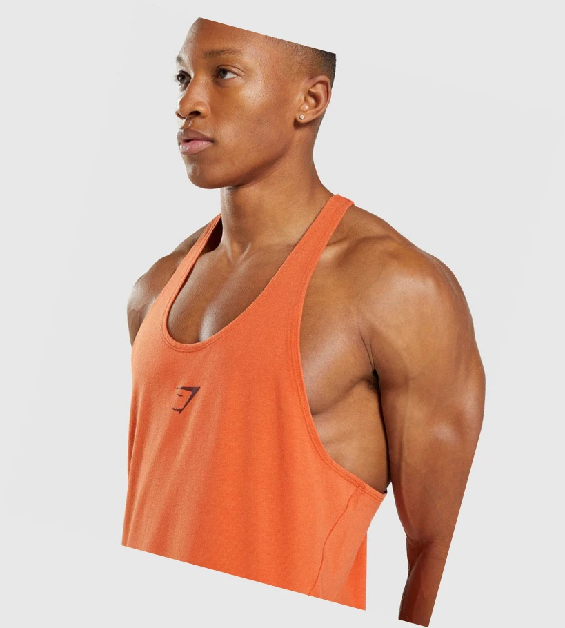 Gymshark Bold Miesten Hihaton Paita Oranssi | MWFYTL729