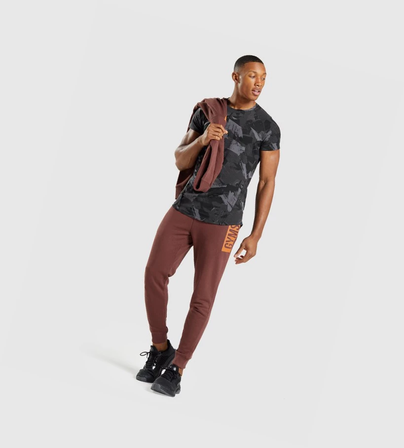 Gymshark Bold Miesten Juoksuvaatteet Pinkki Ruskea | IOVPQN651