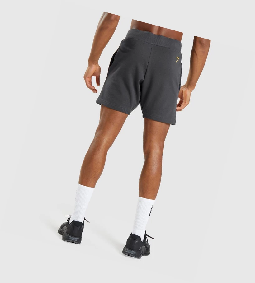 Gymshark Bold Miesten Shortsit Mustat Harmaat | NUMJBQ947
