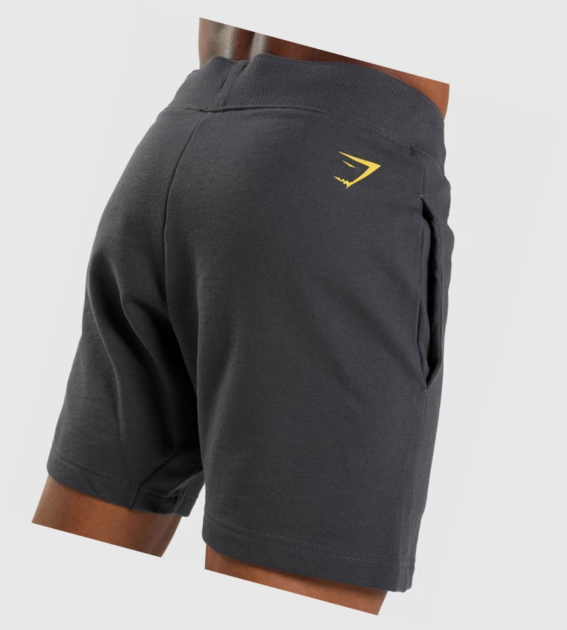 Gymshark Bold Miesten Shortsit Mustat Harmaat | NUMJBQ947