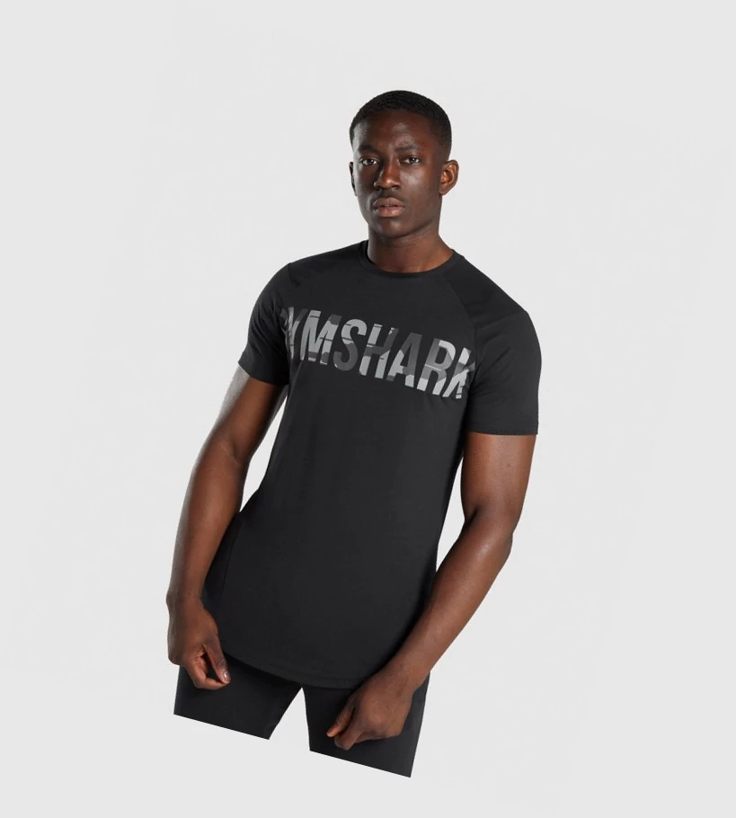 Gymshark Bold Miesten T Paidat Mustat Camo | GARFXN082