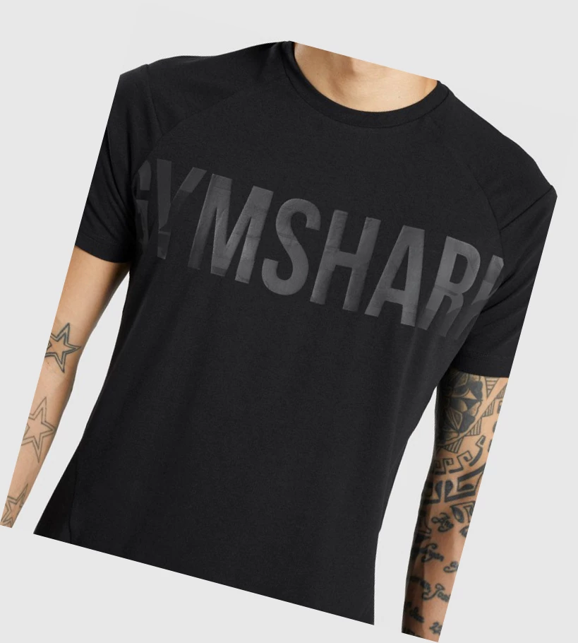 Gymshark Bold Miesten T Paidat Mustat Mustat | QPOSRL597