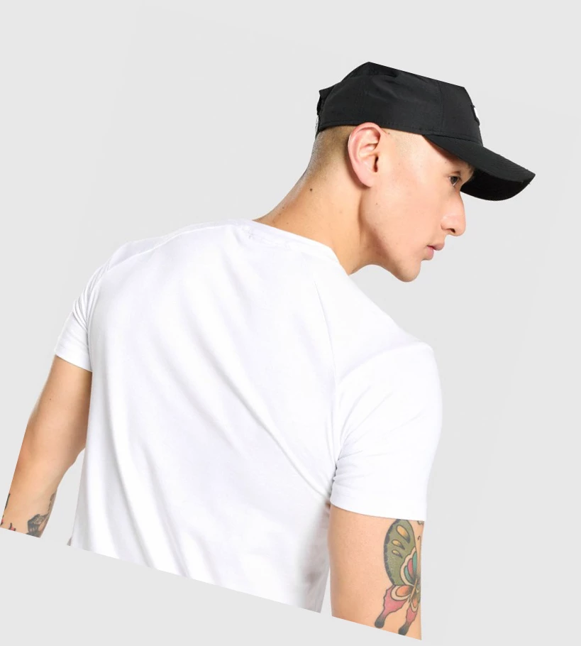 Gymshark Bold Miesten T Paidat Valkoinen Camo | RKWHGL168