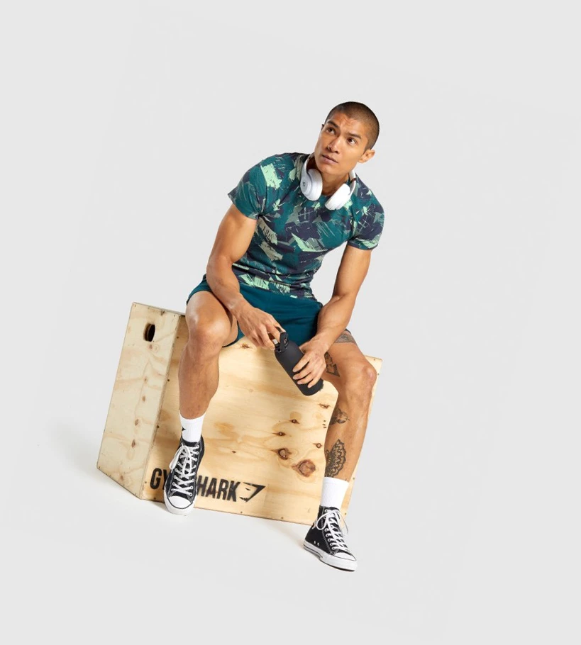 Gymshark Bold Miesten T Paidat Vihreä | QCERTS792