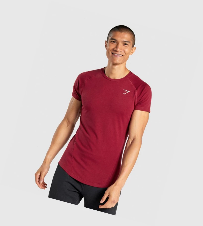 Gymshark Bold Miesten T Paidat Viininpunainen | LJGAMB659
