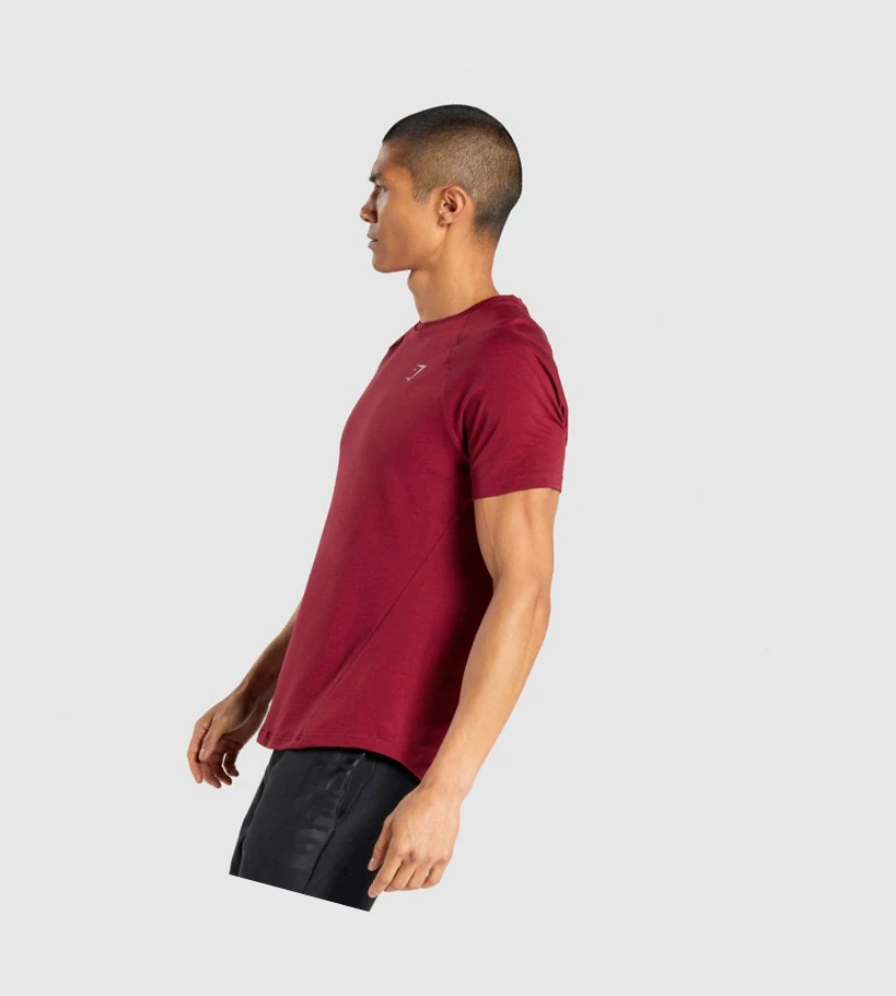 Gymshark Bold Miesten T Paidat Viininpunainen | MFYWNH648