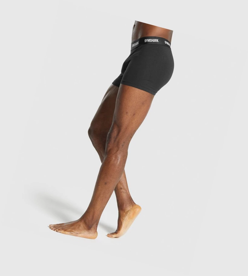 Gymshark Boxers 2pk Miesten Alusvaatteet Mustat | 762REITNM