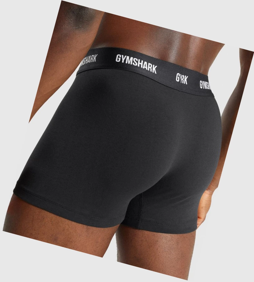 Gymshark Boxers 2pk Miesten Alusvaatteet Mustat | 762REITNM