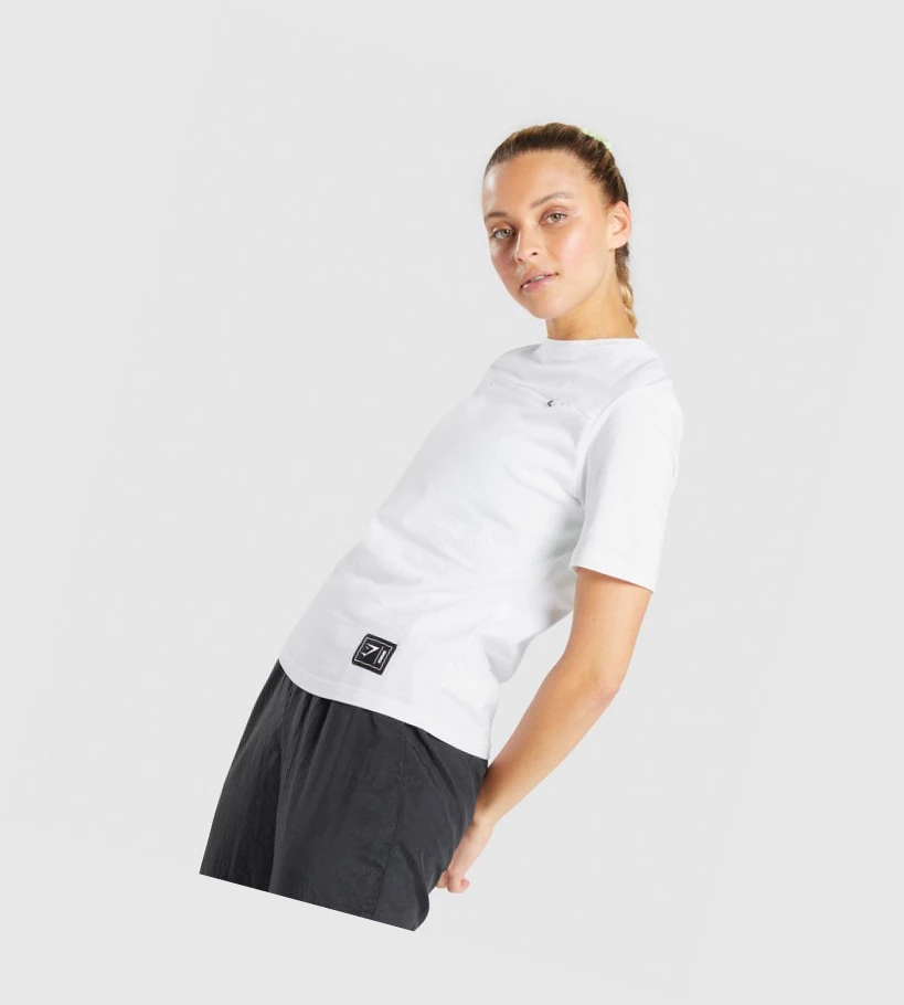 Gymshark CTY Naisten T Paidat Valkoinen | MWCIYO193