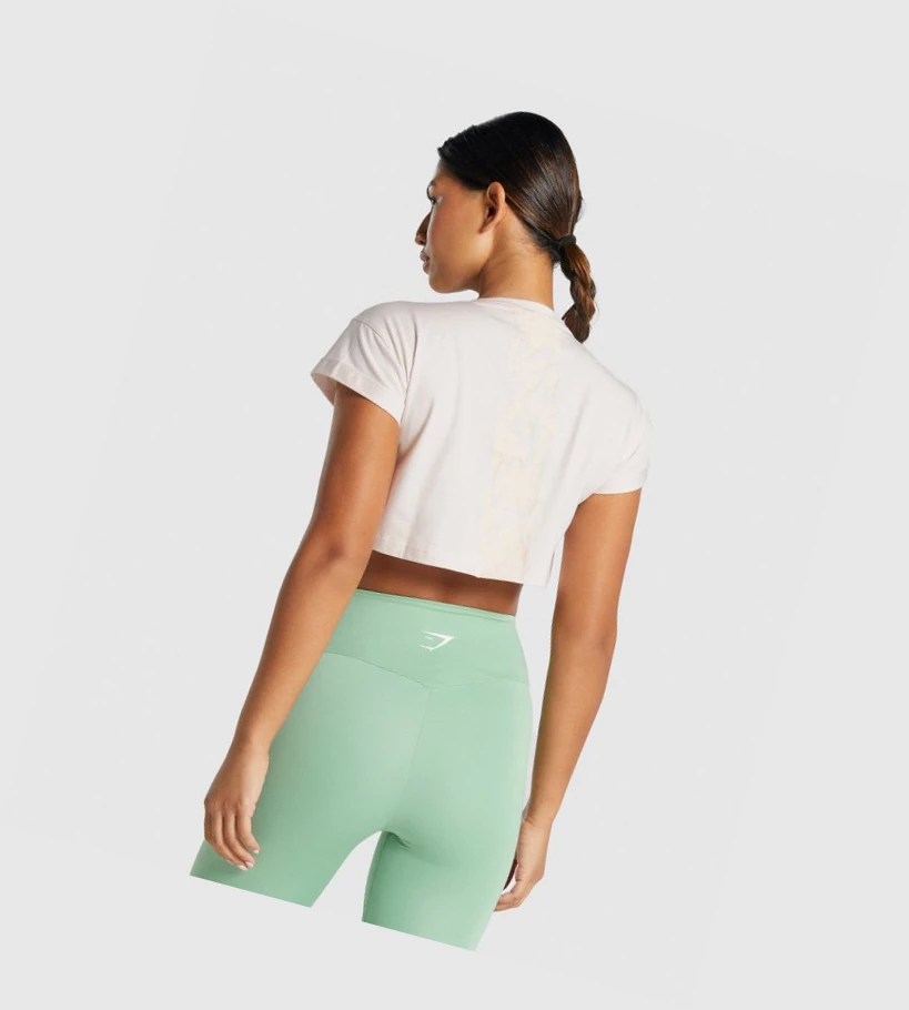 Gymshark Camo Graafinen Crop Naisten T Paidat Kerma | EWTHVG279