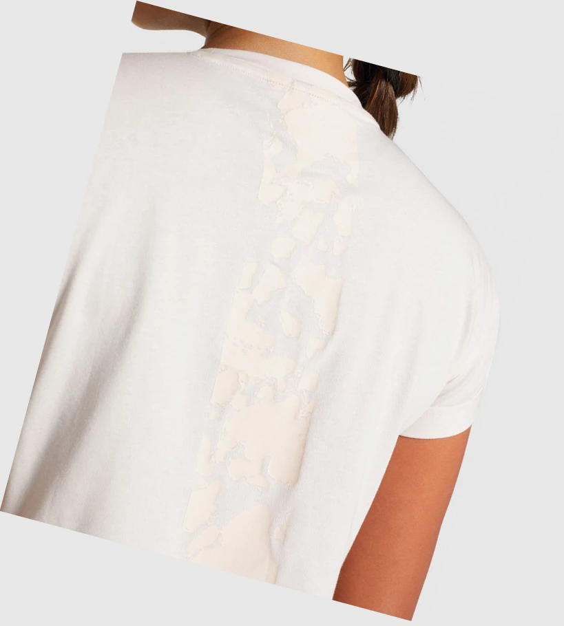 Gymshark Camo Graafinen Crop Naisten T Paidat Kerma | EWTHVG279