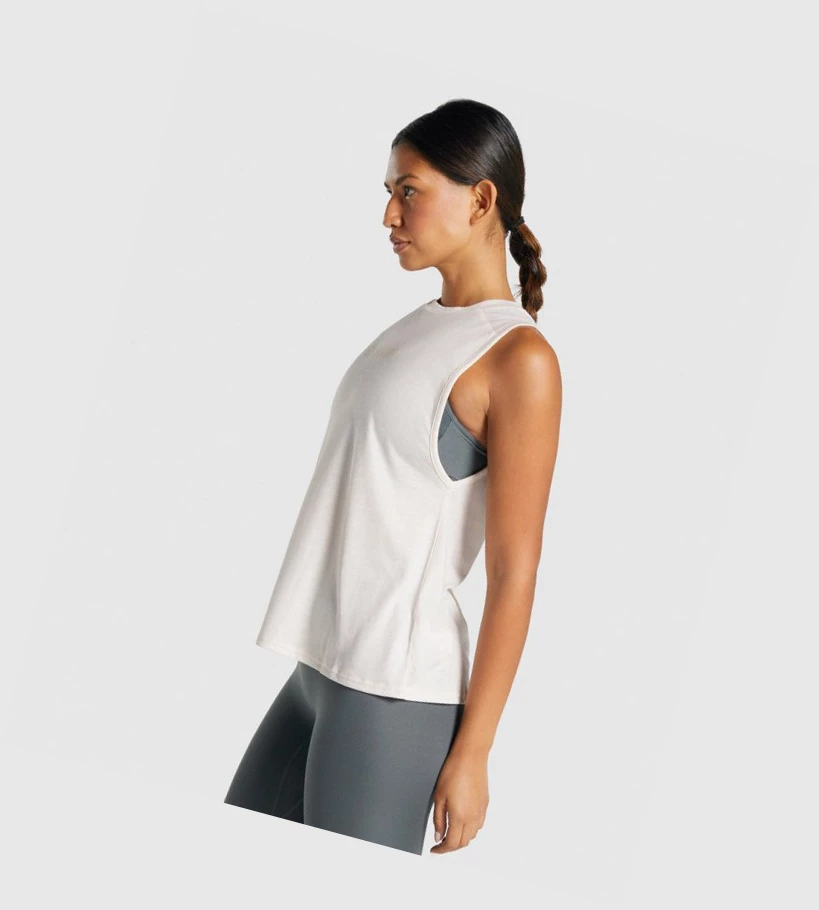 Gymshark Camo Graafinen Naisten Hihaton Paita Kerma | GJSEDQ984