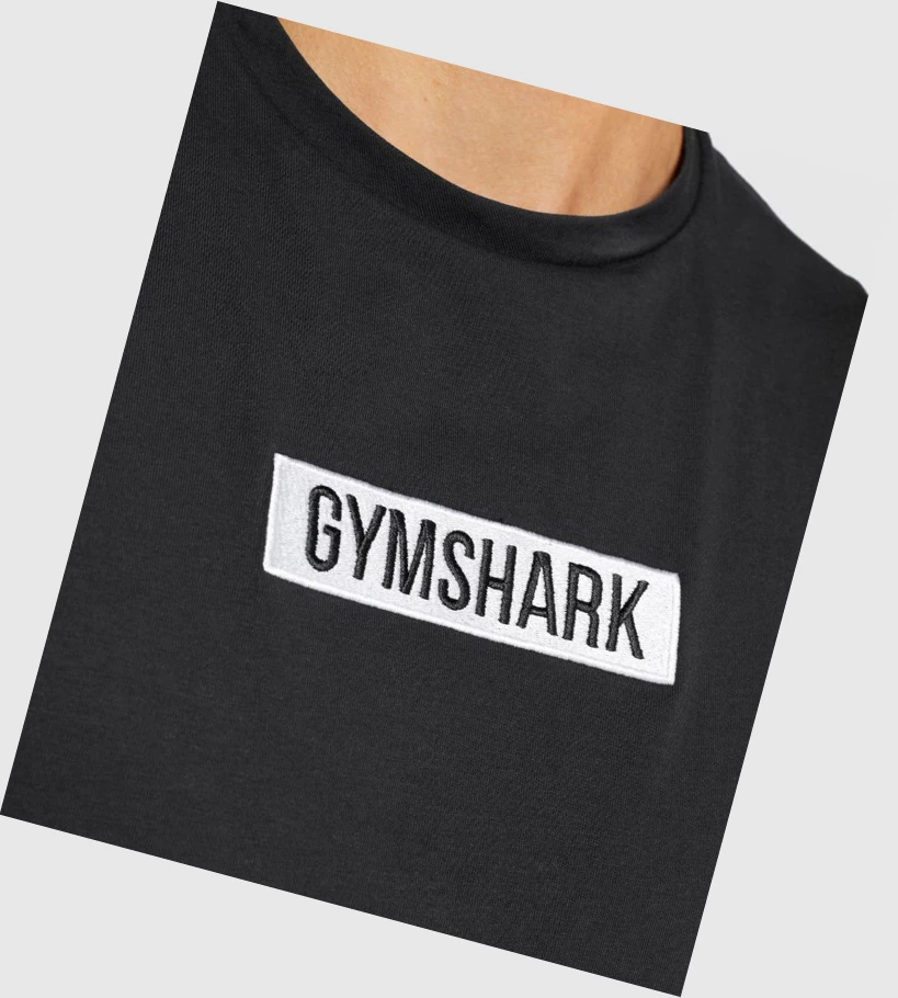 Gymshark Central Drop Arm Miesten Hihaton Paita Mustat | QRMZUL172