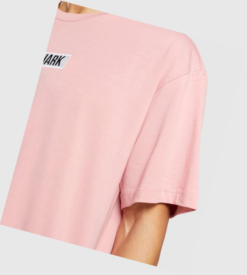 Gymshark Central Oversized Miesten T Paidat Pinkki | RUYEDW078