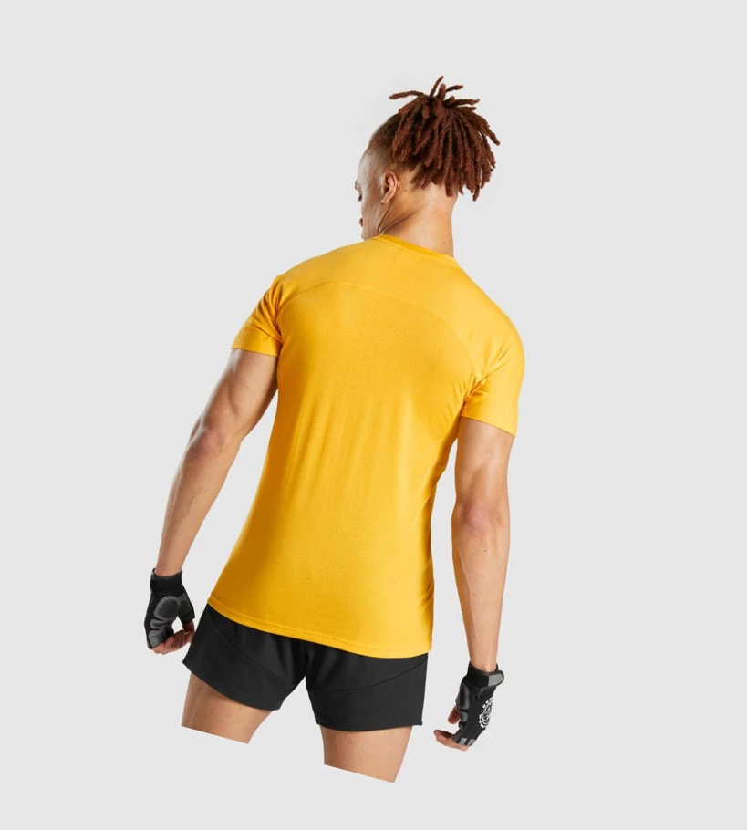 Gymshark Chalk Miesten T Paidat Keltainen | FAKIJM641