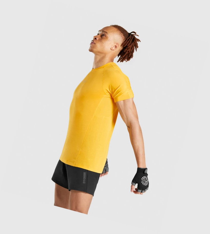 Gymshark Chalk Miesten T Paidat Keltainen | FAKIJM641
