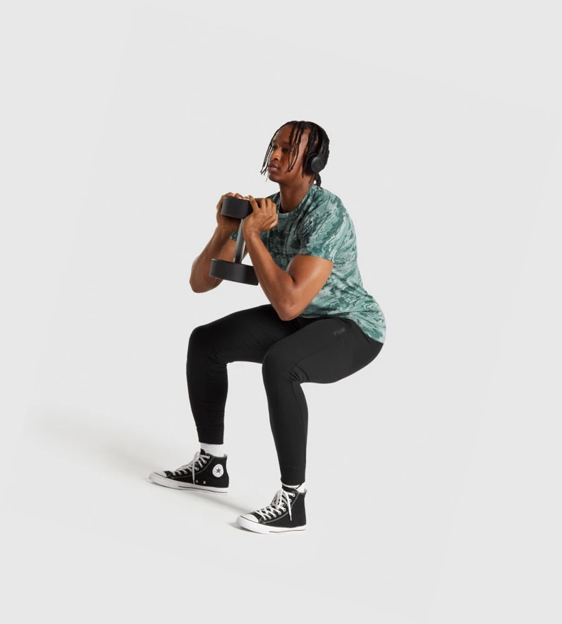 Gymshark Chalk Miesten T Paidat Vaaleanvihreä | MANFZI725