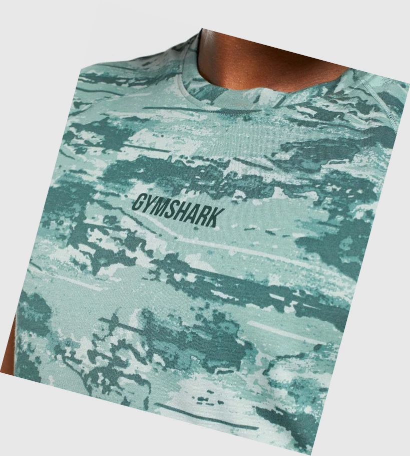 Gymshark Chalk Miesten T Paidat Vaaleanvihreä | MANFZI725