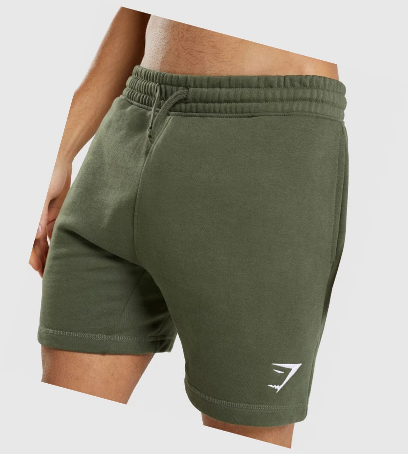 Gymshark Crest Miesten Shortsit Oliivinvihreä | UDVOAR582