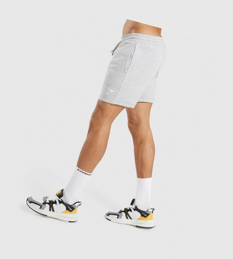 Gymshark Crest Miesten Shortsit Vaaleanharmaat | MRQUEW351