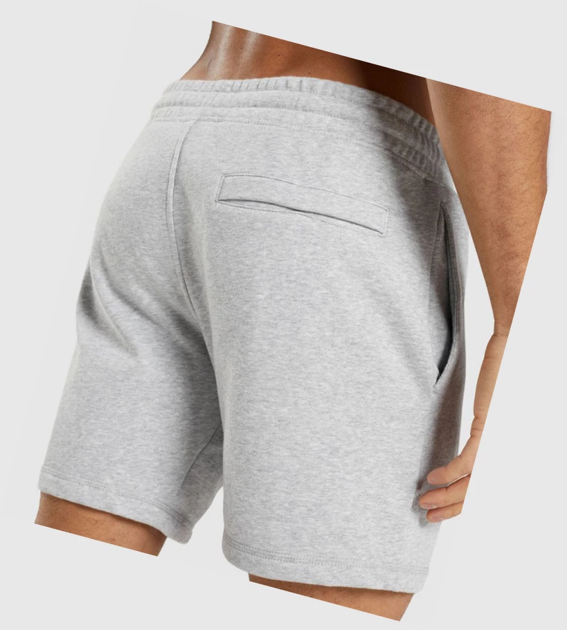 Gymshark Crest Miesten Shortsit Vaaleanharmaat | MRQUEW351