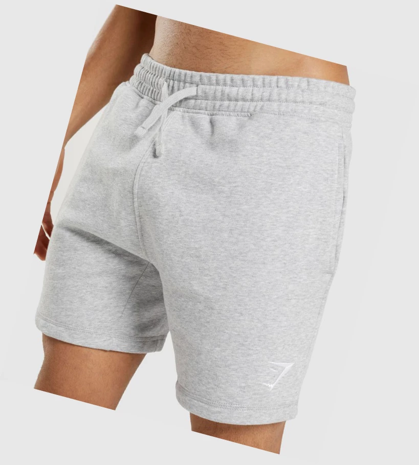 Gymshark Crest Miesten Shortsit Vaaleanharmaat | MRQUEW351