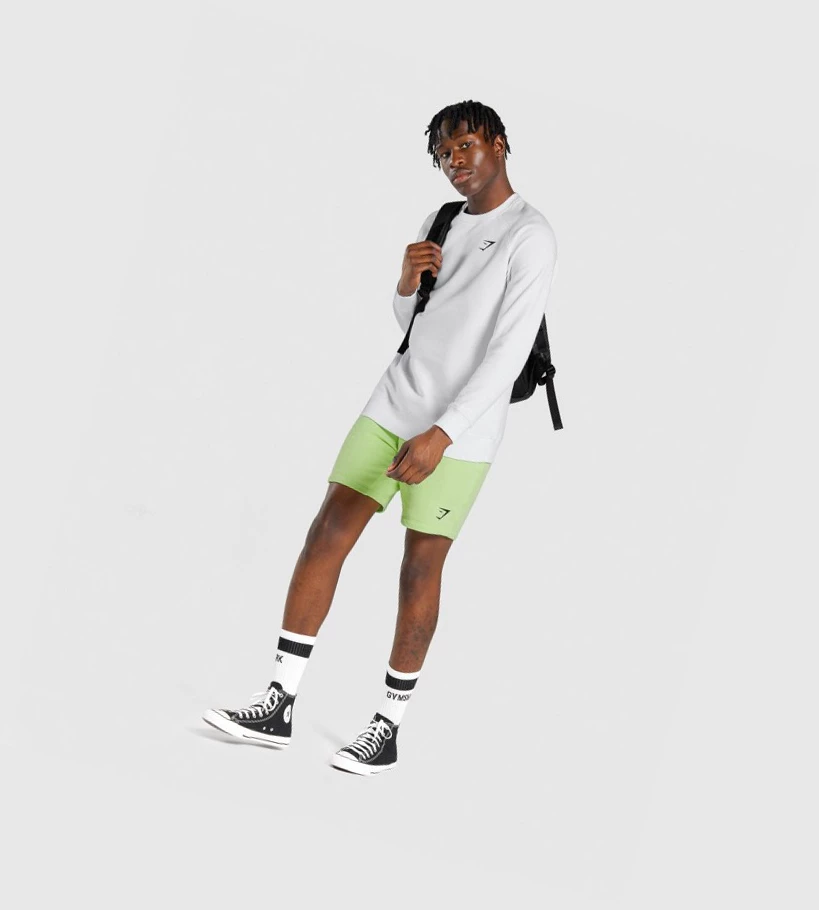 Gymshark Crest Miesten Shortsit Vihreä | QFXLYT675
