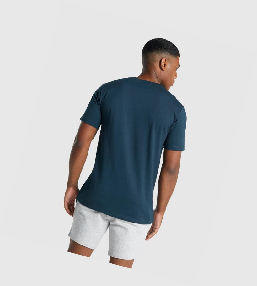 Gymshark Crest Miesten T Paidat Laivastonsininen | CJQDST654