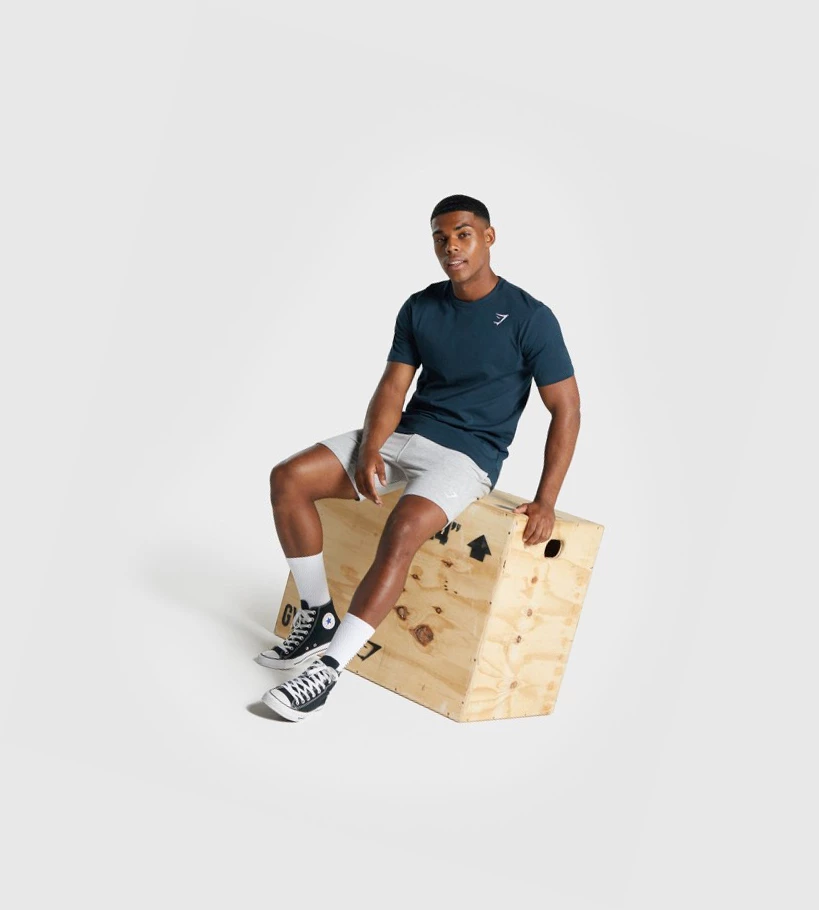 Gymshark Crest Miesten T Paidat Laivastonsininen | CJQDST654