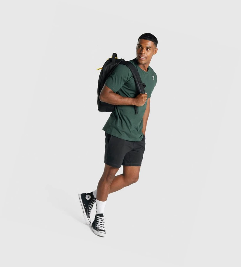 Gymshark Crest Miesten T Paidat Tummanvihreä | SJLPGQ421